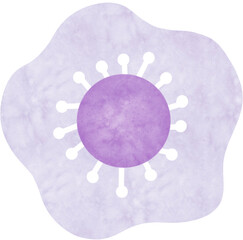 Purple flower watercolors 