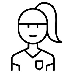 Female Football player icon