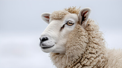 Sheep On Isolated Background, Animal's Day, Pet's Day, Religious Animal's, National Animal's, Generative Ai