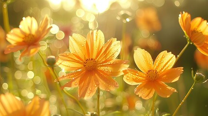 orange or yellowish flowers in the garden