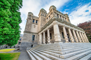 Buildings of Victoria on a sunny day, Vancouver Island