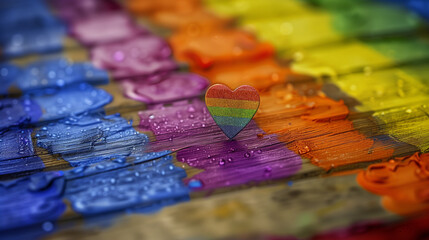 Diverse Pride Symbols: Rainbow Flag, Love Wins, LGBT Pride Concepts