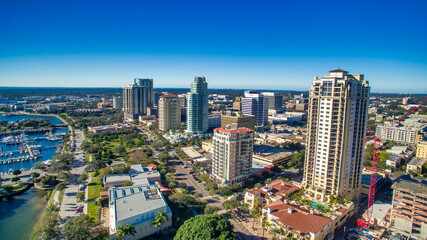 St Petersburg, Florida - Panoramic aerial view of cityscape