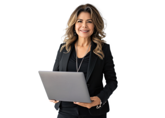 Central American Woman with Laptop