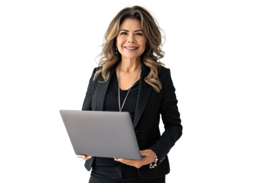 Central American Woman with Laptop