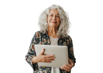Central American Woman with Laptop