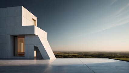 Abstract architectural forms creating a sense of space and comfort