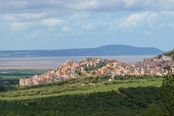 View of Carpino city. Gargano, Puglia, Italy, Europe. 