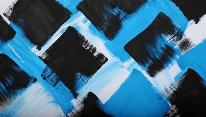 black and blue squares on the background in the style of soft blended brushstrokes