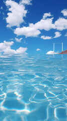 Obraz premium Swimming pool with a clear sky background