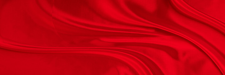 Obraz premium Black red satin dark fabric texture luxurious shiny that is abstract silk cloth background with patterns soft waves blur beautiful.