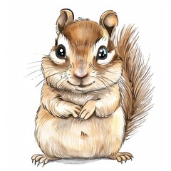 Adorable Chipmunk Illustration for Nature Lovers Generative AI