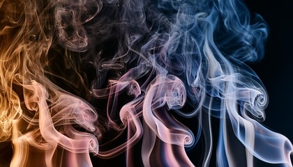 colorful pink and blue smoke close up background banner generated ai