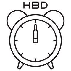 alarm clock birthday icon