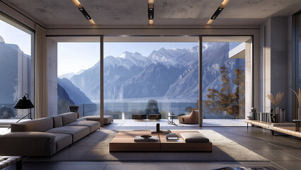 Luxury villa with mountain view