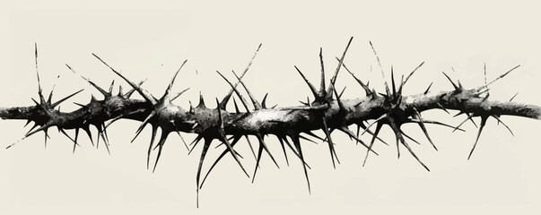 Crown of thorns. vector simple illustration
