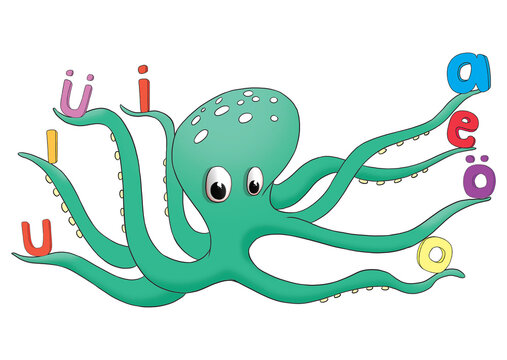 Turkish vowels in the arms of the octopus.
