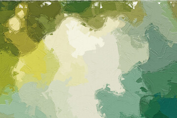 Oil painting and various flowers, lotus flowers, lotus leaves, ducks, ponds, butterflies, cats, and dogs scenery