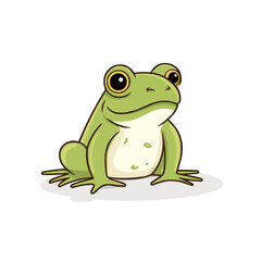 Frogs set. Different species of amphibian, reptile: ceratophrys, tree, tomato and spotted treefrog. Cute, funny tropical, rainforest toad sit with tongue. Lineart isolated vector