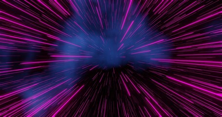 Obraz premium Neon Velocity: A Journey Through Electric Pink and Blue Space