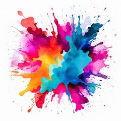 Abstract color splash art flat design top view vibrant expression theme water color vivid