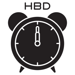 alarm clock birthday icon