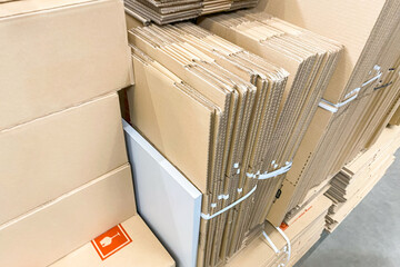 Not folded boxes, packaging corrugated cardboard boxes, represent a significant volume of cardboard...