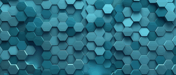 a blue abstract background with hexagonal shapes