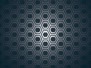 Hexagonal dark pattern background.