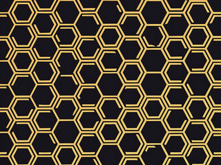 Obraz premium Hexagonal dark pattern background.