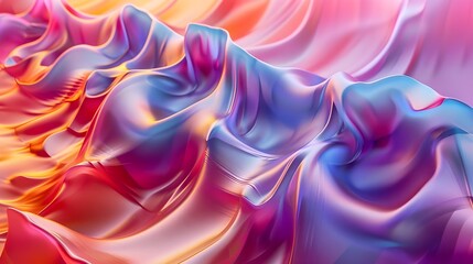 dynamic, vivid, iridescent liquid flow animation with a soothing rhythmic backdrop