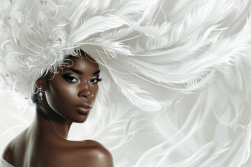 portrait of a beautiful woman,in an elegant pose, 