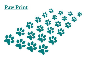 Paw foot print background Design