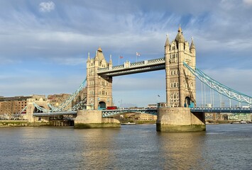 Obraz premium A view of Tower Bridge on the River Thames in London, UK. 