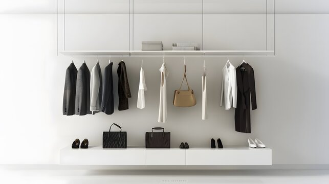 minimalist wardrobe with a capsule collection of essential pieces