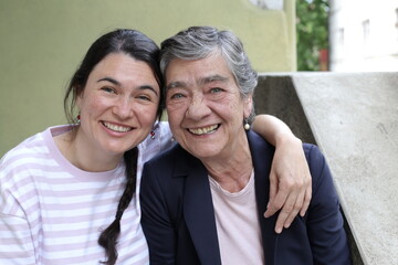 Daughter and mother having a great time together
