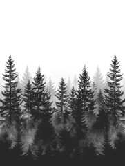 Obraz premium A dark and mysterious forest