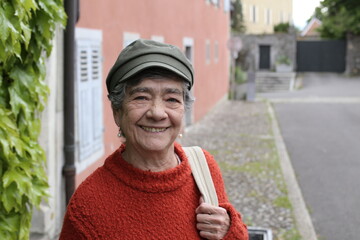 Wise looking senior woman portrait