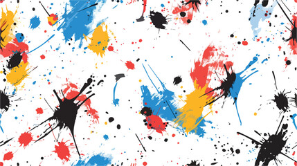 Motley seamless pattern with paint stains marks 