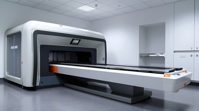 Bone densitometer machine, used for measuring bone density.