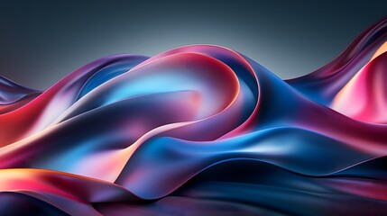 Abstract fluid waves in vibrant colors