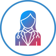 Vector Design Lady Doctor Icon Style