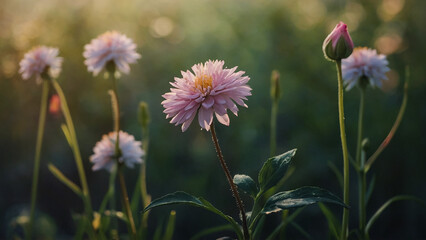 Fototapeta premium Beautiful bouquet of Christmas hellebore flower in a small glass vase. Floral still life concept. Home natural decoration. 