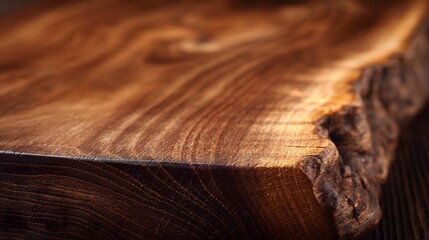 Close-up of Natural Wood Grain and Texture