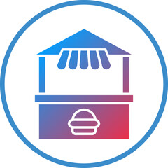 Vector Design Burger Cart Icon Style