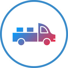 Vector Design Pickup Truck Icon Style