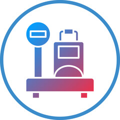 Vector Design Luggage Scale Icon Style