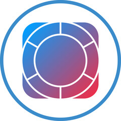 Vector Design Life Raft Icon Style