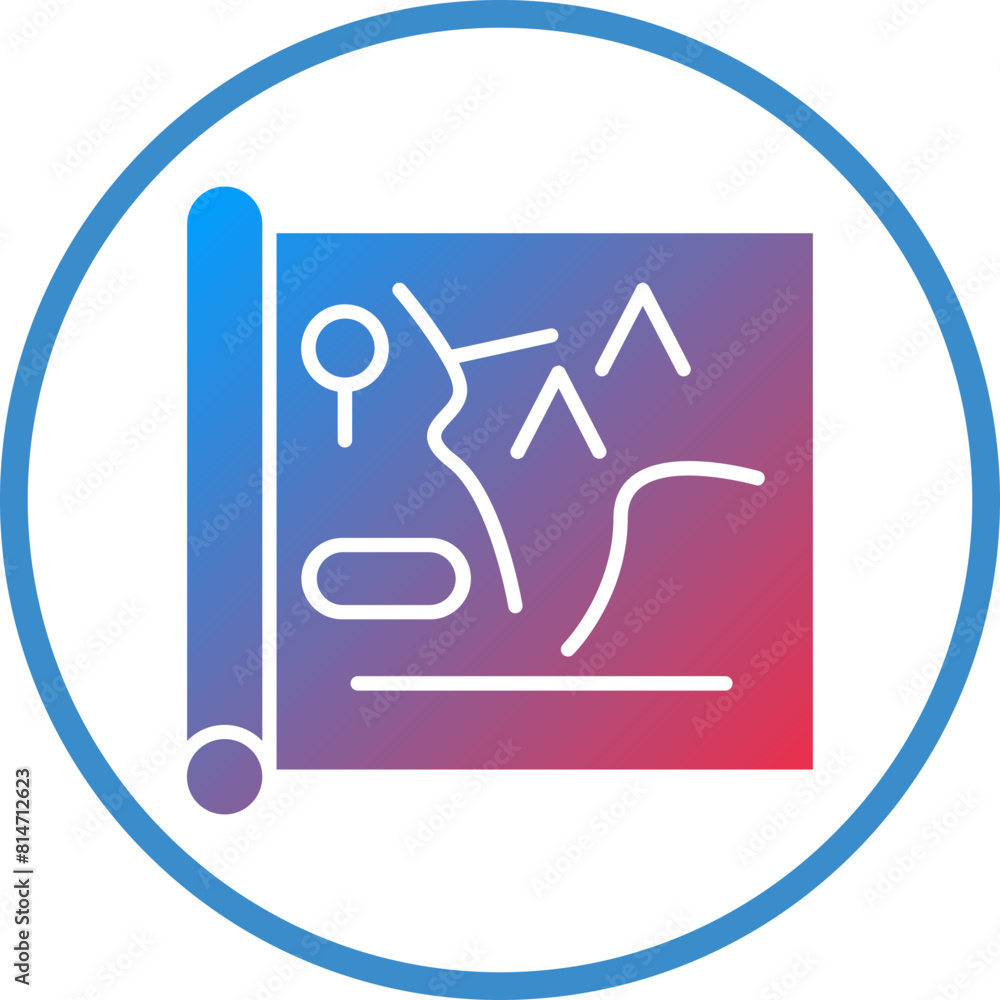 Poster vector design map icon style