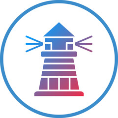 Vector Design Lighthouse Icon Style